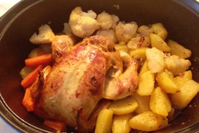 Thumbnail for 🍗 Piščanec s kruhovim nadevom in hrustljavo pečeno zelenjavo