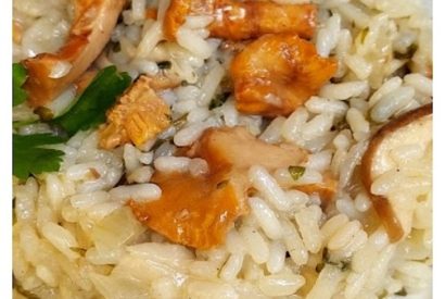 rižota z lisičkami